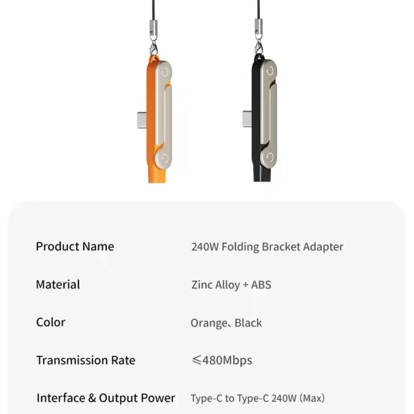 240W USB-C cable built-in stand watching Netflix hands-free charging