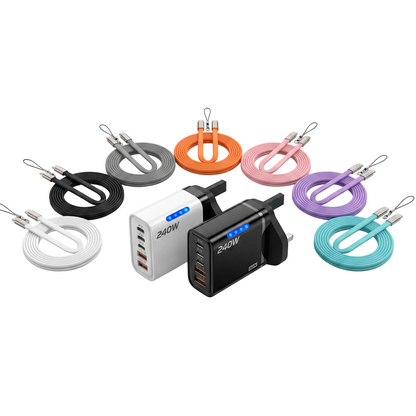 240W USB-C cable compatible iPad Pro MacBook Air Samsung Z Fold Steam Deck