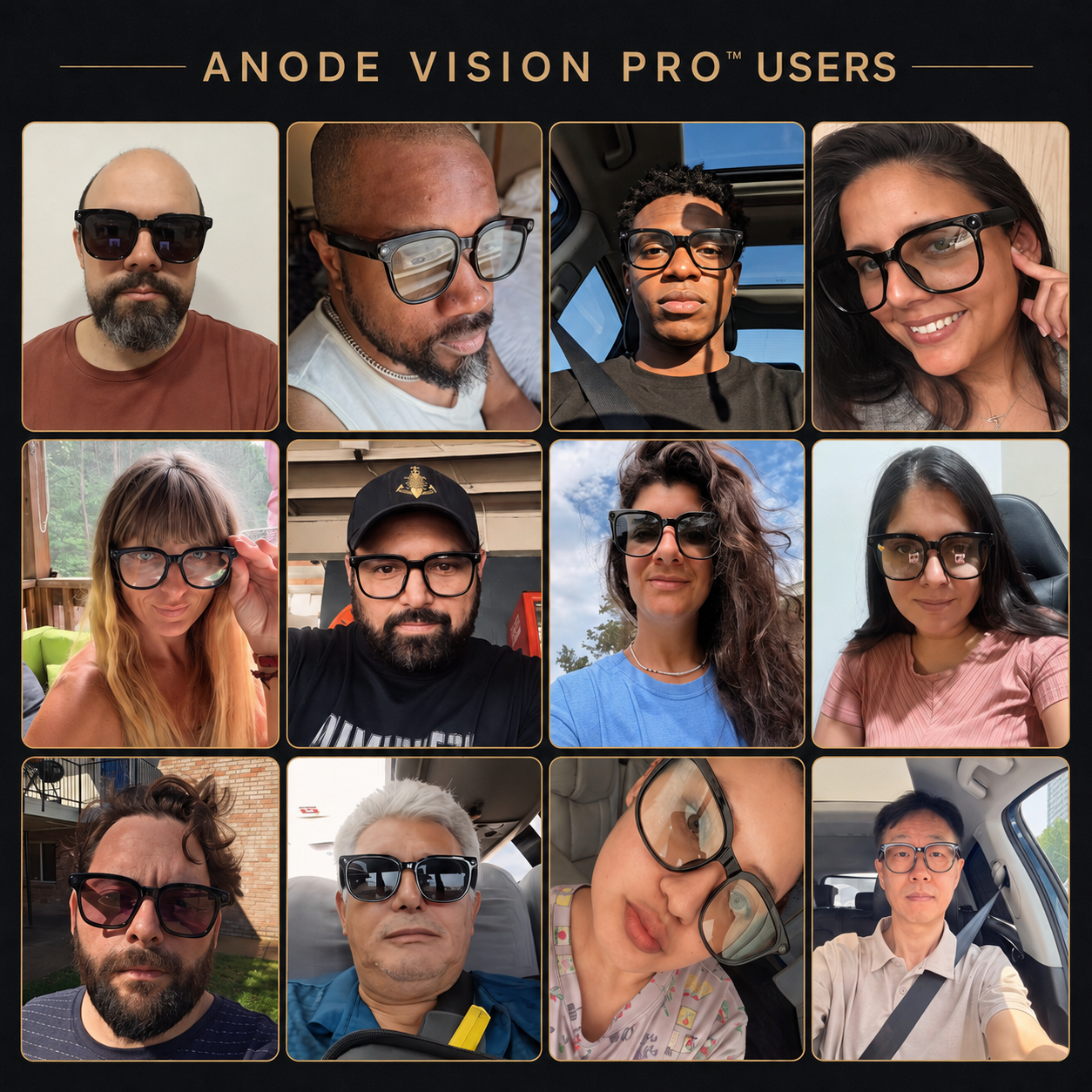 Person wearing POV camera glasses for hands-free video capture